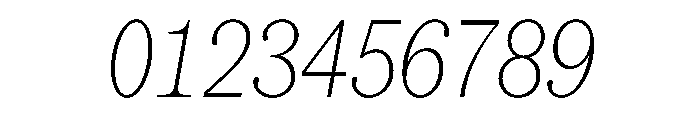 SerrifMono TRIAL CompressedThinItalic Instance Font OTHER CHARS