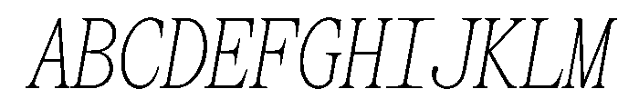 SerrifMono TRIAL CompressedThinItalic Instance Font UPPERCASE