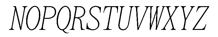 SerrifMono TRIAL CompressedThinItalic Instance Font UPPERCASE