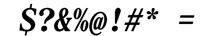 SerrifMono TRIAL CondensedBoldItalic Instance Font OTHER CHARS