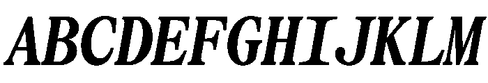 SerrifMono TRIAL CondensedBoldItalic Instance Font UPPERCASE