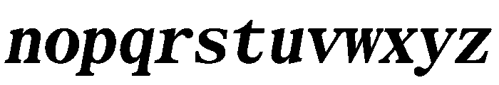 SerrifMono TRIAL CondensedBoldItalic Instance Font LOWERCASE
