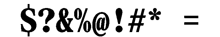 SerrifMono TRIAL CondensedHeavy Instance Font OTHER CHARS