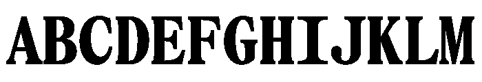 SerrifMono TRIAL CondensedHeavy Instance Font UPPERCASE