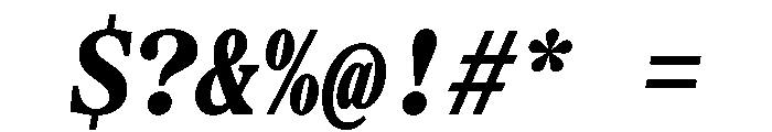 SerrifMono TRIAL CondensedHeavyItalic Instance Font OTHER CHARS