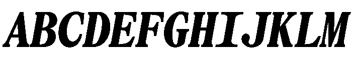 SerrifMono TRIAL CondensedHeavyItalic Instance Font UPPERCASE