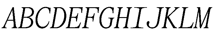 SerrifMono TRIAL CondensedLightItalic Instance Font UPPERCASE