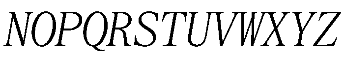 SerrifMono TRIAL CondensedLightItalic Instance Font UPPERCASE