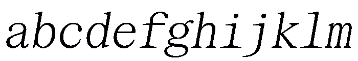 SerrifMono TRIAL CondensedLightItalic Instance FONT