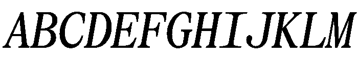 SerrifMono TRIAL CondensedMediumItalic Instance Font UPPERCASE