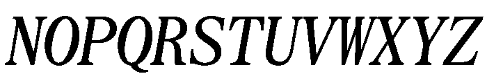 SerrifMono TRIAL CondensedMediumItalic Instance Font UPPERCASE