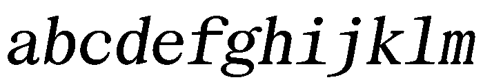 SerrifMono TRIAL CondensedMediumItalic Instance FONT