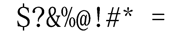 SerrifMono TRIAL CondensedRegular Instance Font OTHER CHARS