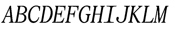 SerrifMono TRIAL CondensedRegularItalic Instance Font UPPERCASE