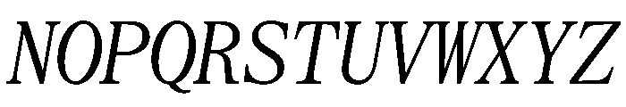 SerrifMono TRIAL CondensedRegularItalic Instance Font UPPERCASE