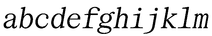 SerrifMono TRIAL CondensedRegularItalic Instance FONT