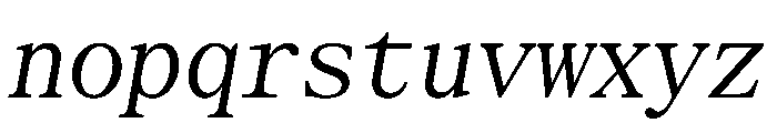 SerrifMono TRIAL CondensedRegularItalic Instance Font LOWERCASE