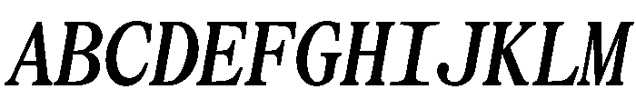 SerrifMono TRIAL CondensedSemiBoldItalic Instance Font UPPERCASE