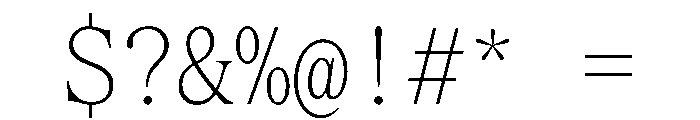 SerrifMono TRIAL CondensedThin Instance Font OTHER CHARS