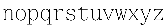 SerrifMono TRIAL CondensedThin Instance Font LOWERCASE