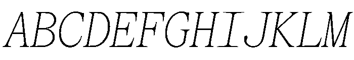 SerrifMono TRIAL CondensedThinItalic Instance Font UPPERCASE