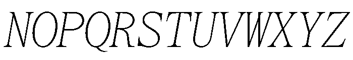 SerrifMono TRIAL CondensedThinItalic Instance Font UPPERCASE