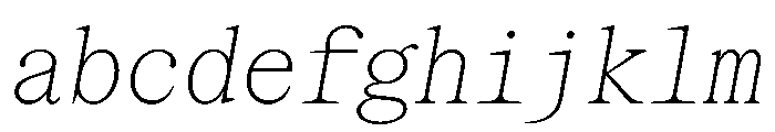 SerrifMono TRIAL CondensedThinItalic Instance FONT