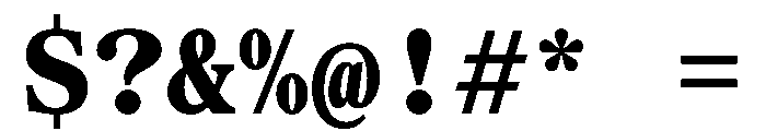 SerrifMono TRIAL Heavy Instance Font OTHER CHARS
