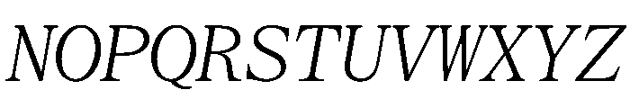SerrifMono TRIAL LightItalic Instance Font UPPERCASE