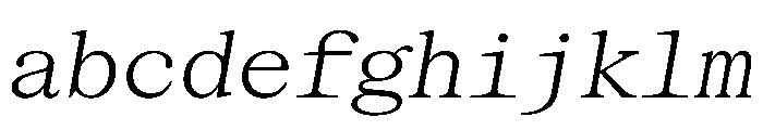 SerrifMono TRIAL LightItalic Instance FONT