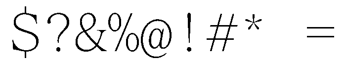 SerrifMono TRIAL Thin Instance Font OTHER CHARS