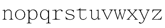SerrifMono TRIAL Thin Instance Font LOWERCASE