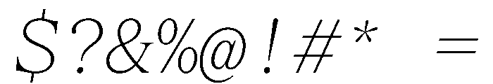 SerrifMono TRIAL ThinItalic Instance Font OTHER CHARS