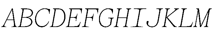 SerrifMono TRIAL ThinItalic Instance Font UPPERCASE