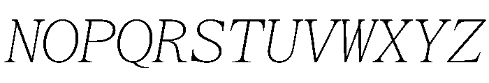 SerrifMono TRIAL ThinItalic Instance Font UPPERCASE