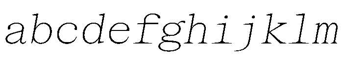 SerrifMono TRIAL ThinItalic Instance FONT