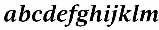 Selina Extended Bold Italic Font LOWERCASE