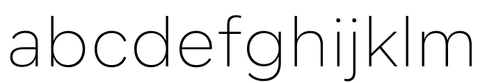 Segma Extralight Font LOWERCASE