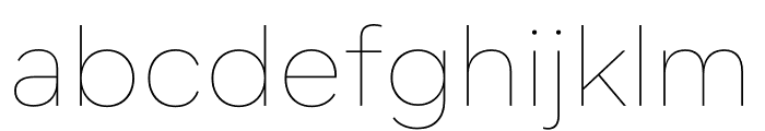 Segma Thin Font LOWERCASE
