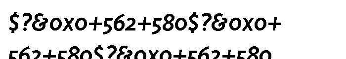Sensibility MediumItalic Font OTHER CHARS