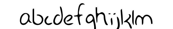 Senty Pea Handwriting Font LOWERCASE