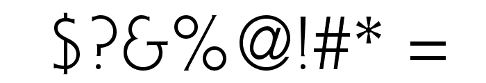 SerifGothicStd-Light Font OTHER CHARS