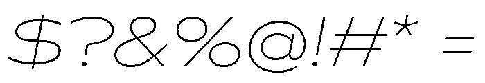 Seabass Extra Light Italic Font OTHER CHARS
