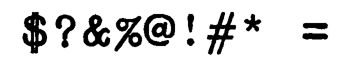 Secret Service Typewriter Regular Font OTHER CHARS
