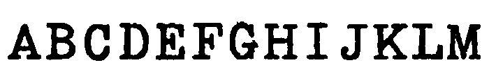 Secret Service Typewriter Regular Font UPPERCASE