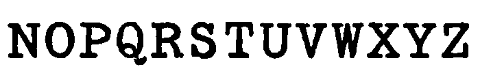 Secret Service Typewriter Regular Font UPPERCASE