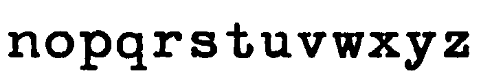 Secret Service Typewriter Regular Font LOWERCASE