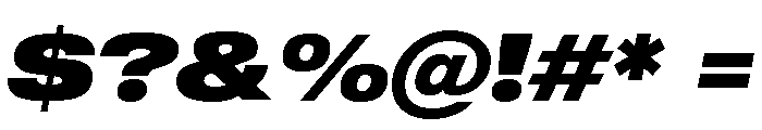 Sequel Geo Extended Black Italic Font OTHER CHARS