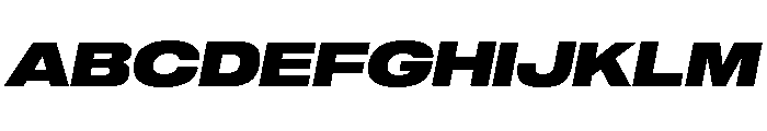 Sequel Geo Extended Black Italic Font UPPERCASE