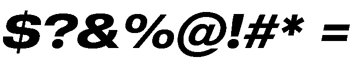 Sequel Geo Extended Bold Italic Font OTHER CHARS